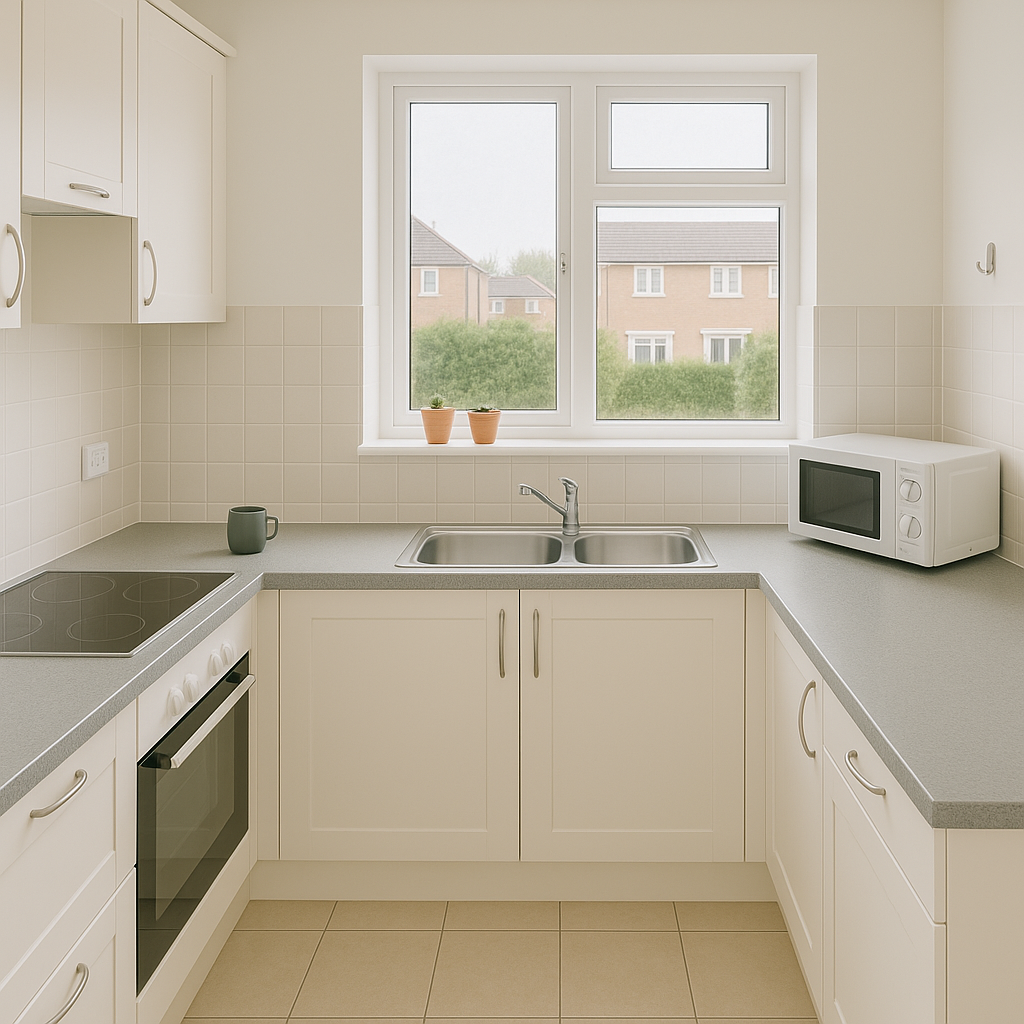 After cleaning - spotless kitchen